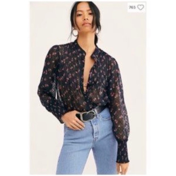 Free People Flowers In December Blouse - Picture 5 of 15